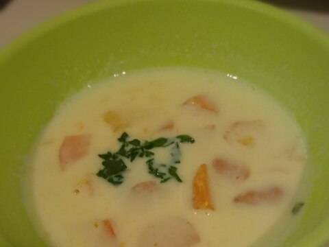 レンジで簡単!豆乳かぼちゃスープ